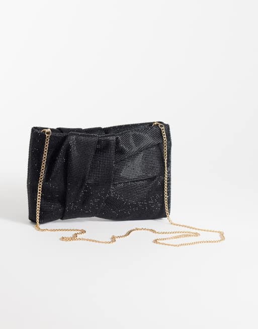 True Decadence clutch bag in black diamante, 2 of 4