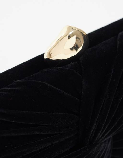 True Decadence clutch bag in black velvet, 3 of 4