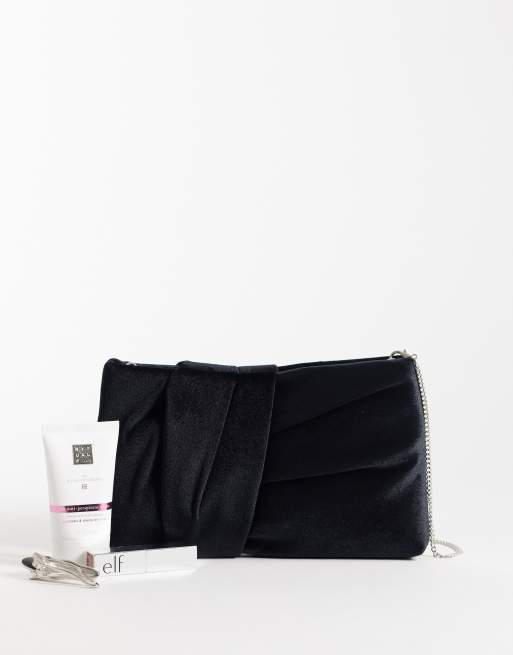 True Decadence clutch bag in black velvet, 2 of 4
