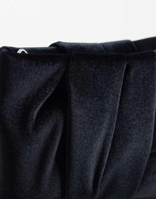True Decadence clutch bag in black velvet, 3 of 4