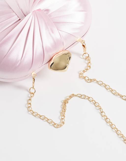 True Decadence clutch bag in light pink satin, 4 of 4