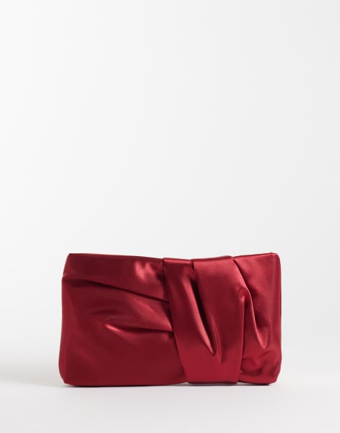 True Decadence clutch bag in red satin - view 1