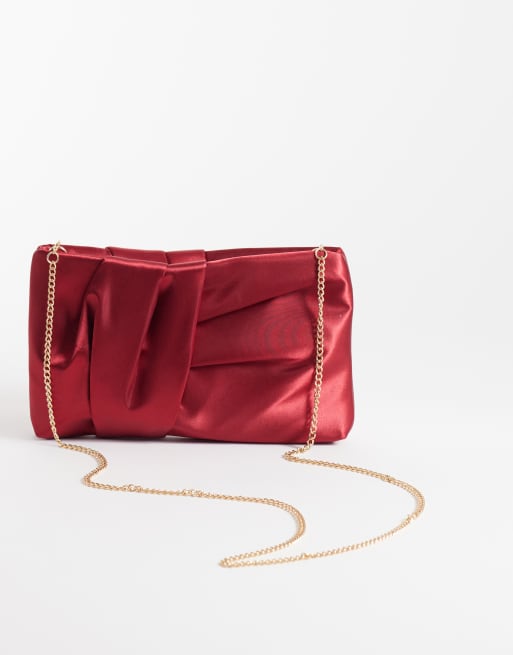 True Decadence clutch bag in red satin, 2 of 4
