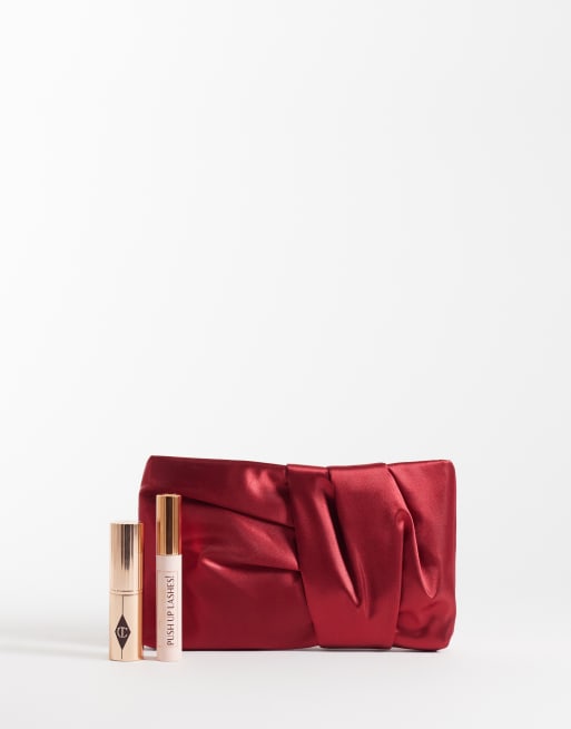 True Decadence clutch bag in red satin, 4 of 4