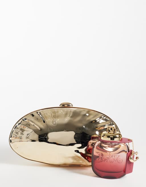 True Decadence clutch i hård skal i guldfarvet metallic, 2 af 4