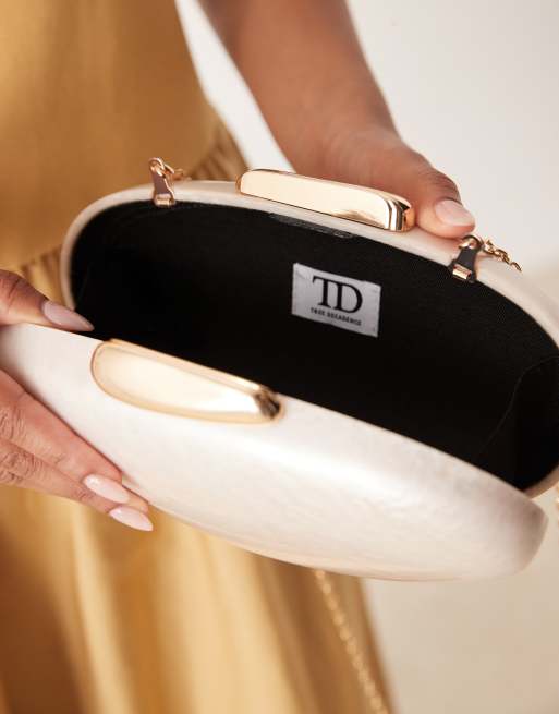 True Decadence – Clutch mit Kunstharz-Optik in Weiß, 2 von 4