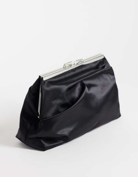 True Decadence clutch rígido de satén negro - view 1