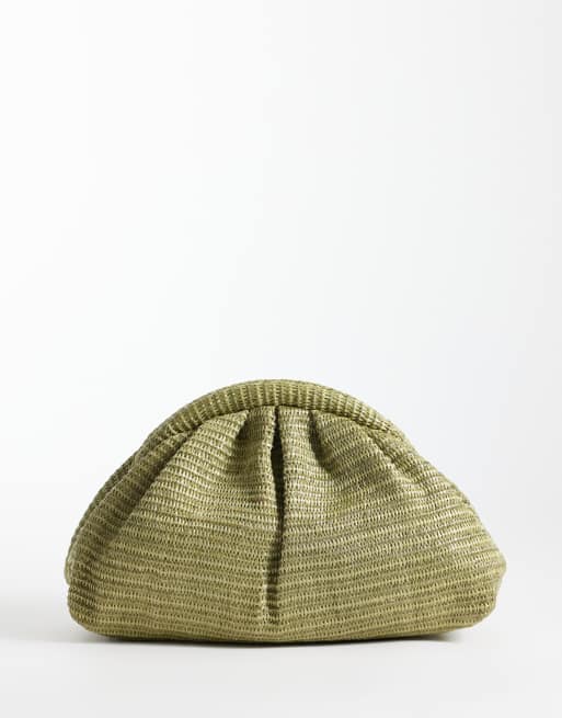 True Decadence clutch van rotan in donkergroen, 4 van 4