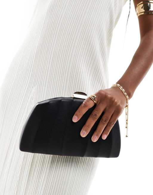 Black clutch with strap best sale