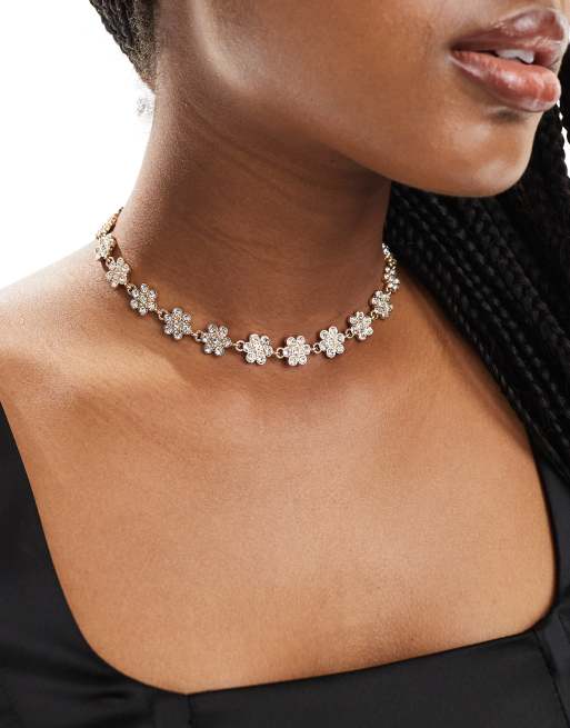 True Decadence - Collana color oro a fiori
