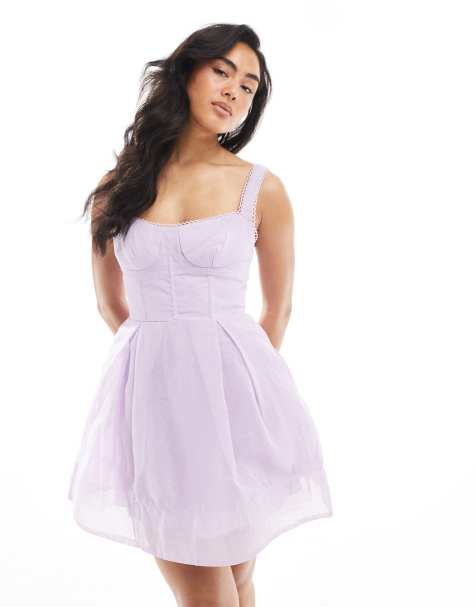 True Decadence Corset style mini dress in lilac