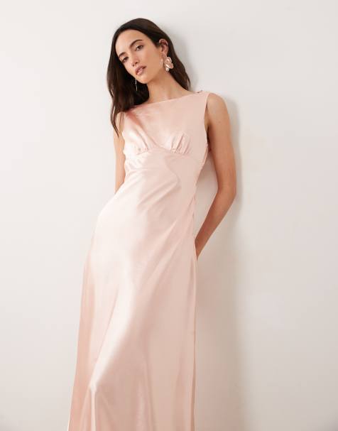 True Decadence Cowl-back maxi dress in peach - view 1