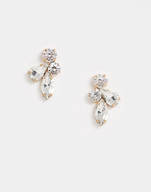 True Decadence stud earrings in crystal cluster