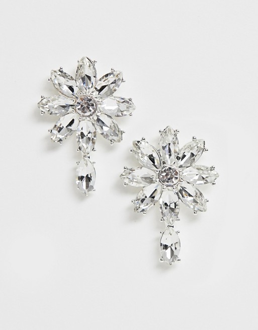 True Decadence crystal daisy drop earrings