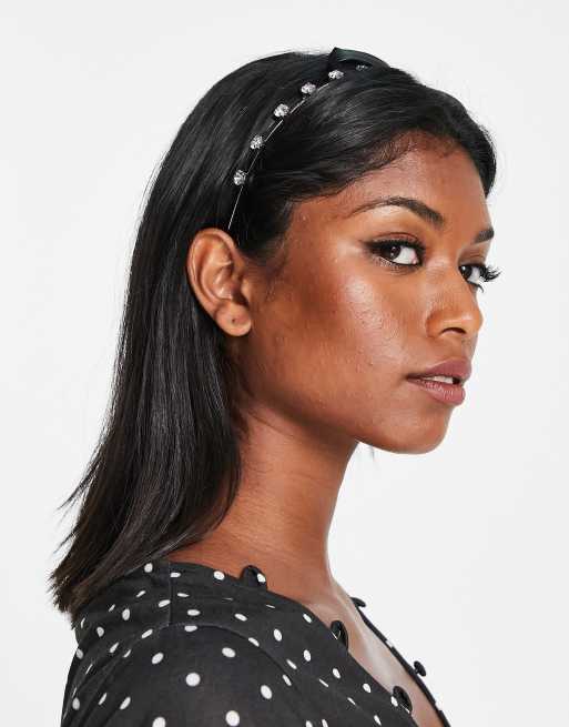 True Decadence - Diadeem met kristallen en smalle strik