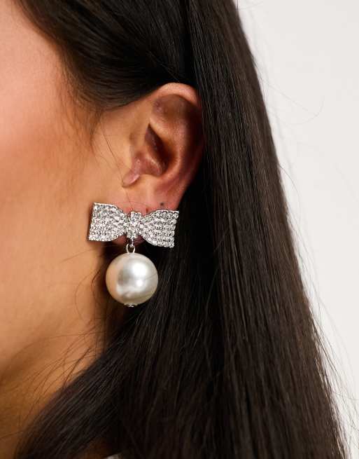 Costume pearl store drop earrings