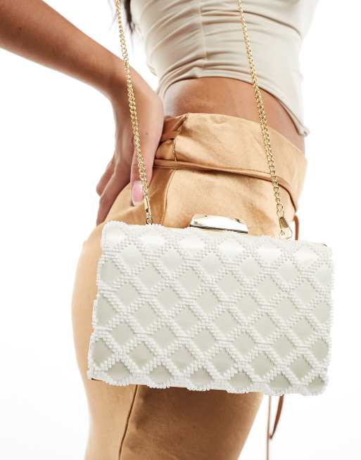 White embellished 2024 clutch bag