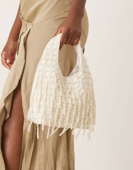 True Decadence embellished grab bag in cream, 2 of 4