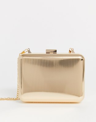 gold square clutch bag