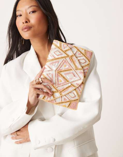True Decadence - Envelop clutch met lovertjes in goud - view 1
