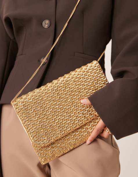 True Decadence - Envelop-clutch met textuur in goud - view 1