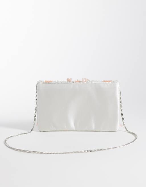 True Decadence - Envelop-clutch met versiering in wit en roze , 3 van 4