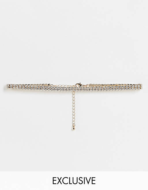 Balmain Embellished Choker Necklace in White Womens Jewellery 