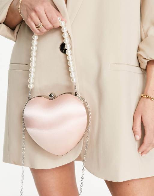 heart clutch bag