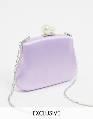 light purple clutch bag