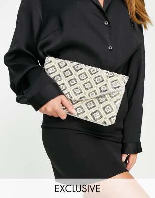 True Decadence Exclusive Pearl Embellished Grab Bagwhite ModeSens