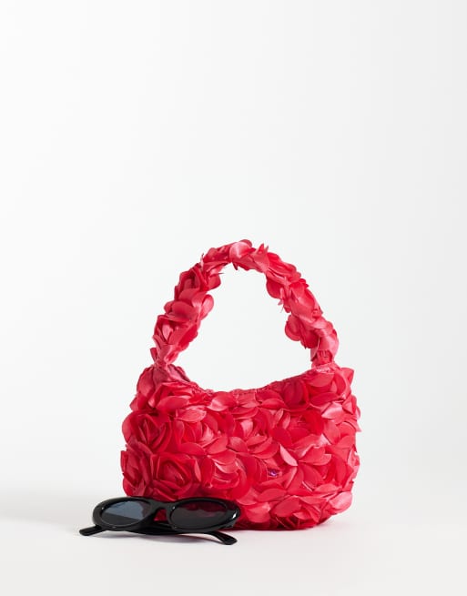 True Decadence floral grab bag in fushcia pink, 2 of 4