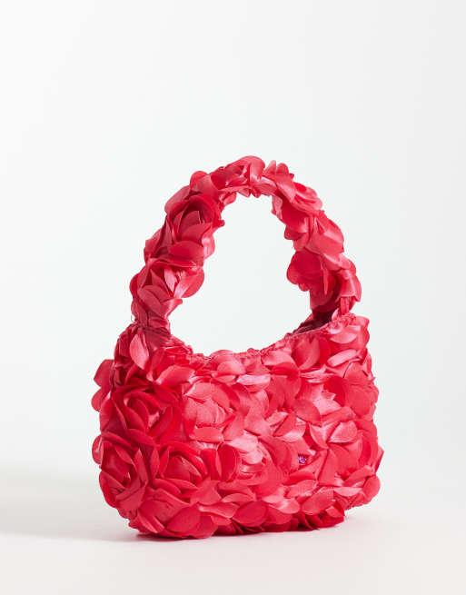 True Decadence floral grab bag in fushcia pink, 4 of 4