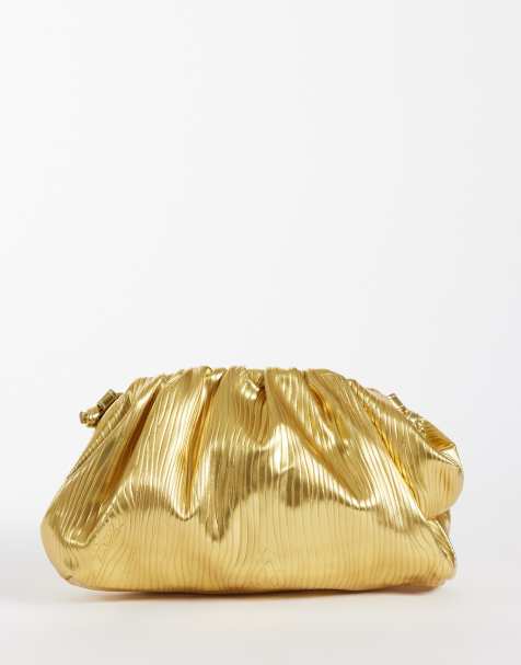 True Decadence - Guldfarvet mini-clutch med pudedesign - view 1