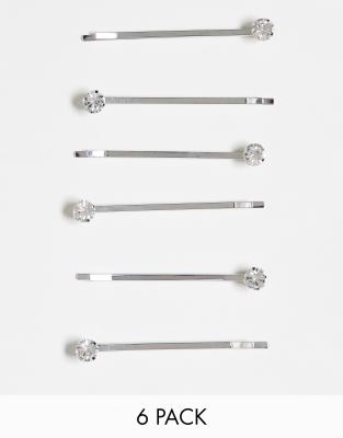 Dizila 20 Stück Silberfarbene Metall-Haarspangen – 6 Cm, Für Vielseitige Frisuren