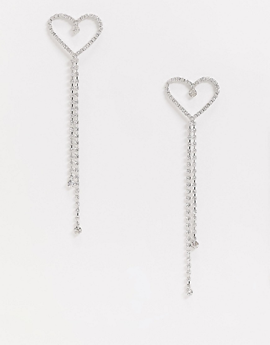 True Decadence – Hängande örhängen med utsmyckat hjärta-Silver