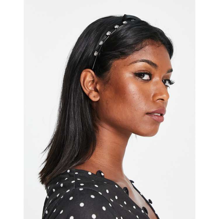 ASOS DESIGN bridal premium crystal wire crown headband