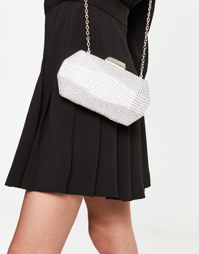 True Decadence hexagon clutch in crystal drench