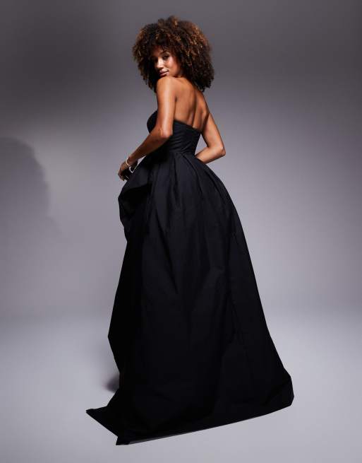 True Decadence Hi low hem maxi in black, 4 of 4