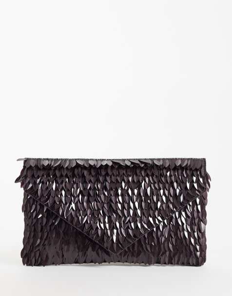 True Decadence kuvertväska med chokladfärgade paljetter - view 1