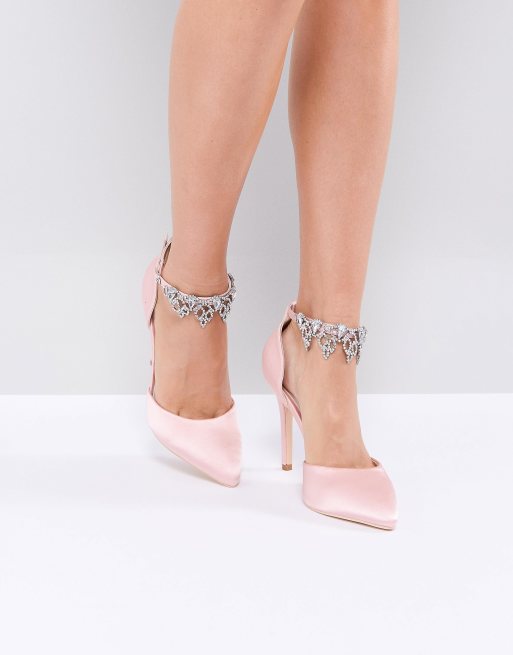 Pale pink store court shoes