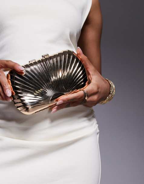 True Decadence - Metalen clutch met structuur en textuur in goud - view 1
