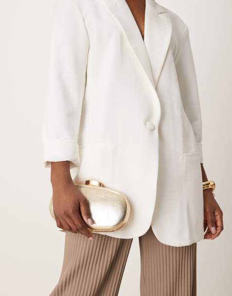 True Decadence - Metallic clutch met textuur in goud - view 1
