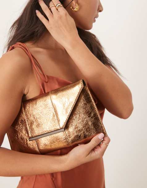 True Decadence - Metallic clutch tas in brons - view 1