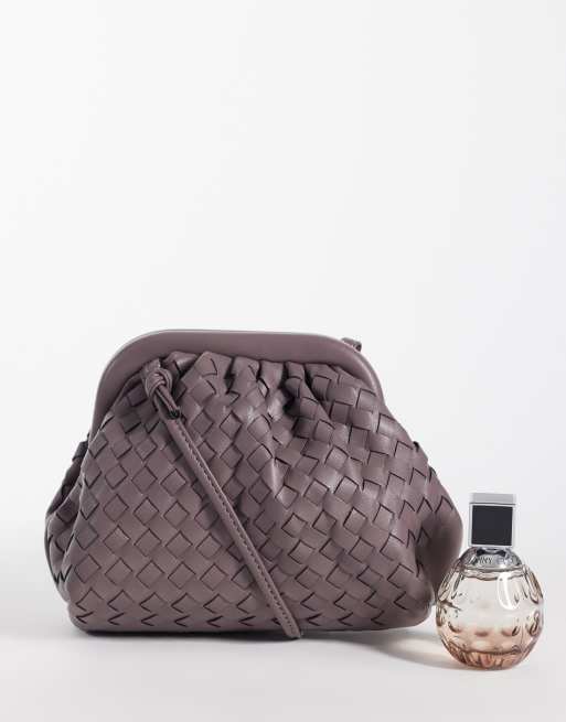True Decadence mini borsa a spalla imbottita intrecciata lilla malva, 2 di 4
