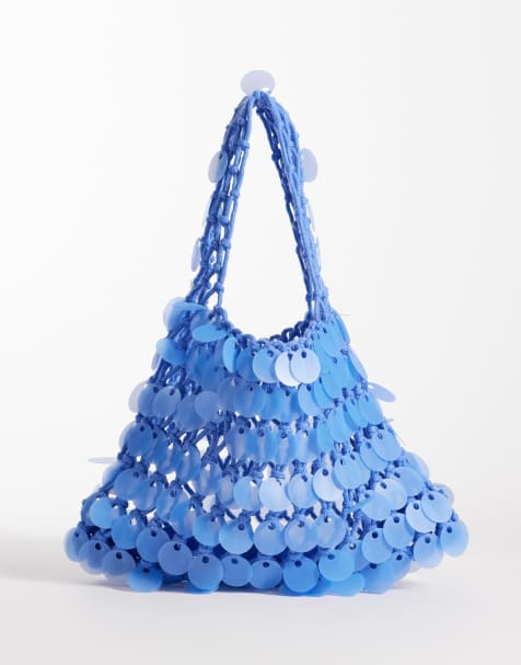 True Decadence mini disc handtas in blauw - view 1