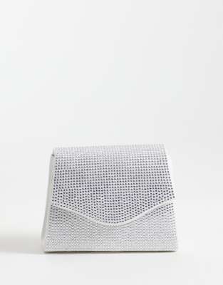 True Decadence mini embellished shoulder bag in white