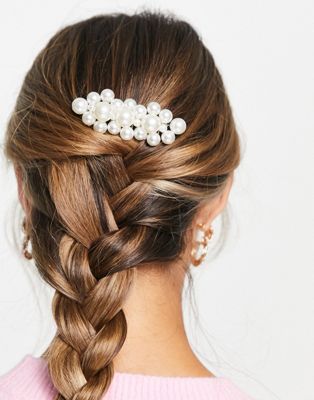True Decadence occasion pearl cluster hair comb