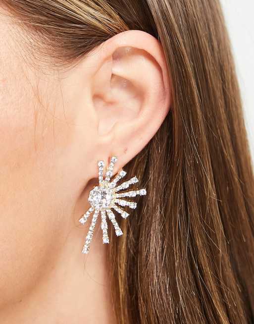 True Decadence - Orecchini appariscenti con strass color oro