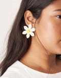 [True Decadence] True Decadence oversized flower earrings in white No Size WHITE