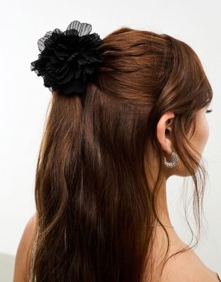 True Decadence oversized flower hair claw in black - ASOS Price Checker